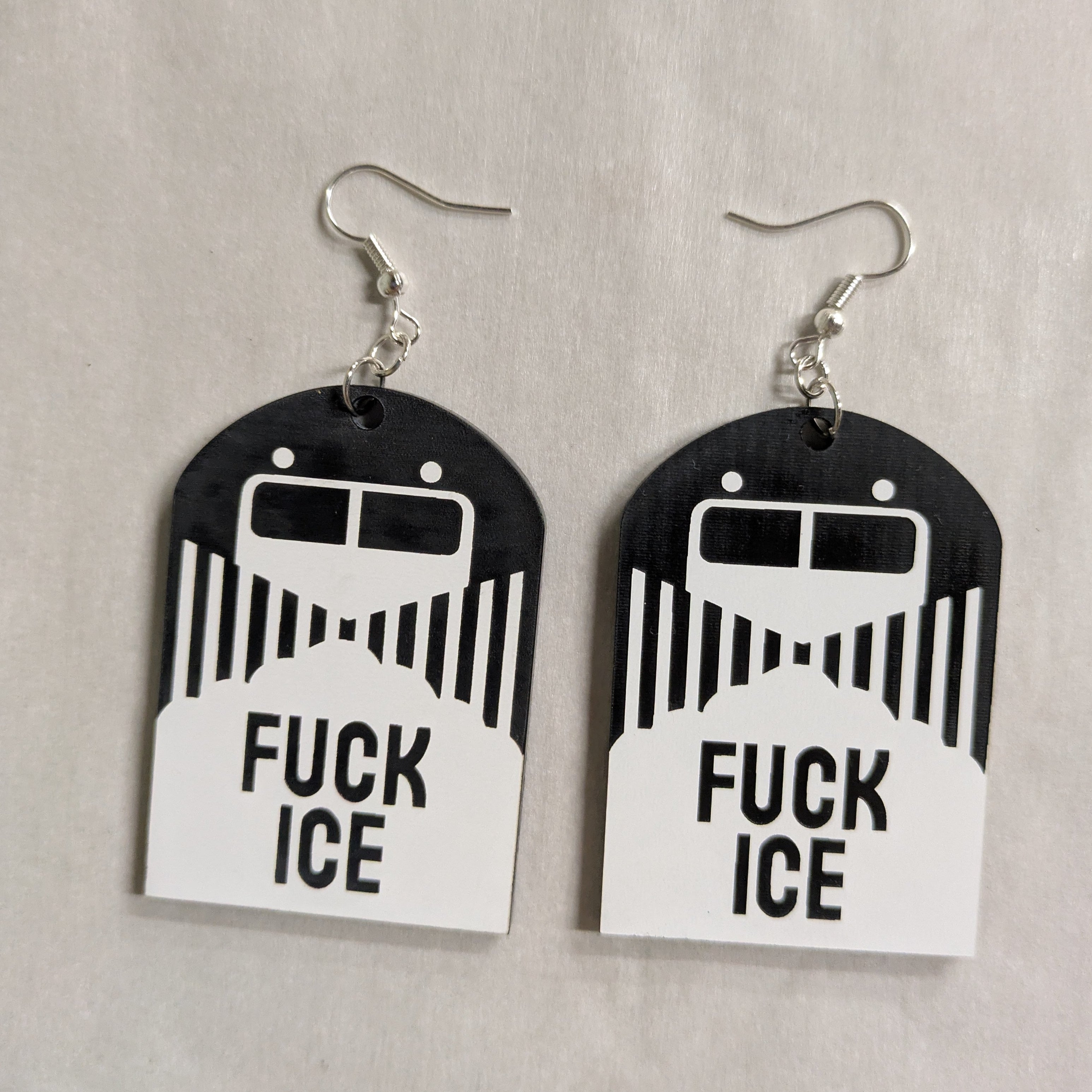 Bench Pressed's Fuck Ice Snowplow Creative Resistance Earrings & Pins