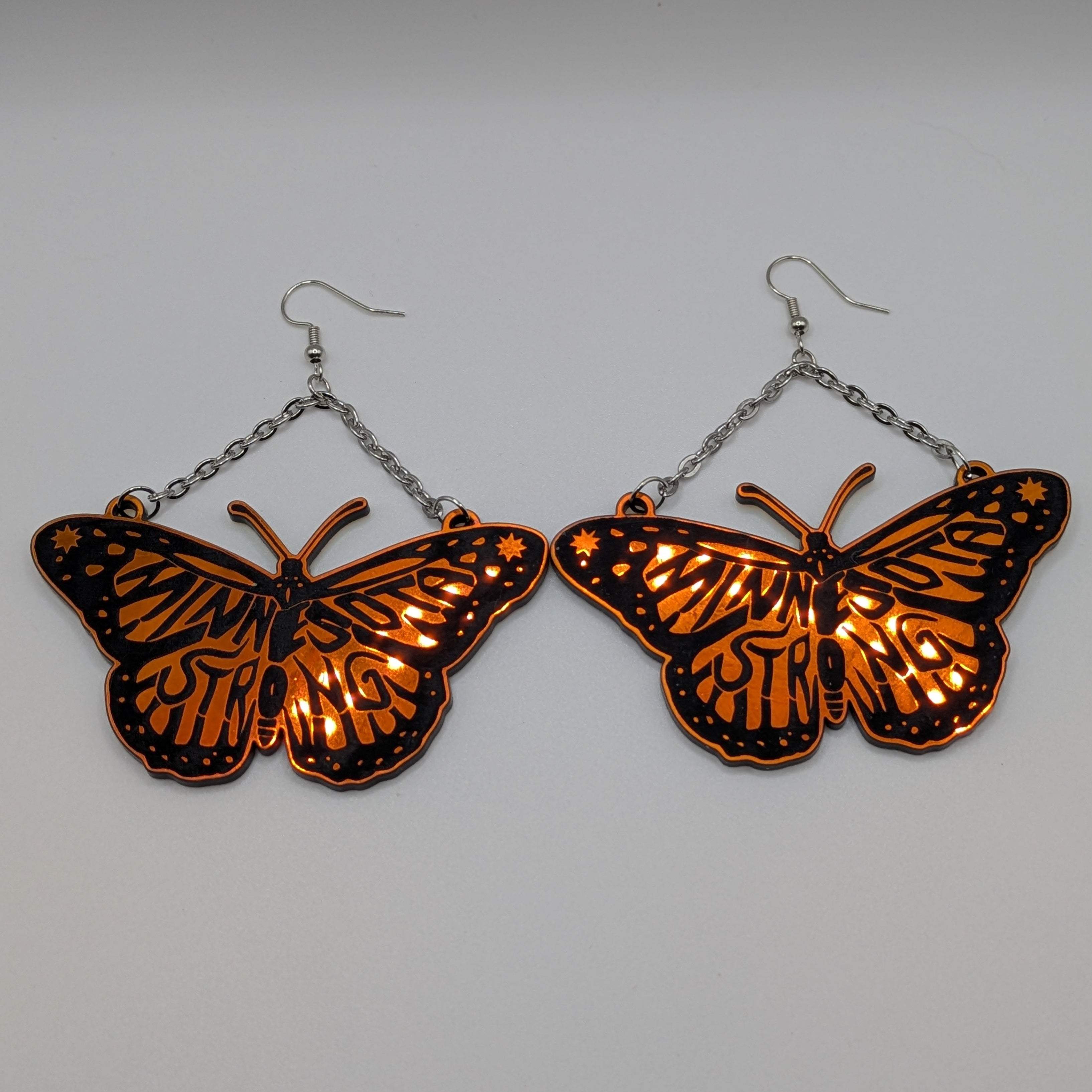 Minnesota Strong Creative Resistance Butterfly Earrings & Pins