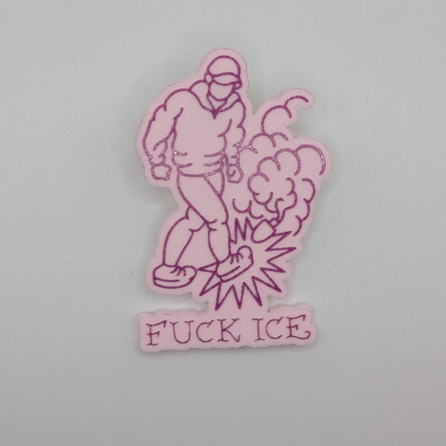 Andrea Bartsch's Fuck ICE Earrings and Pins  - Smitten Kitten Variant