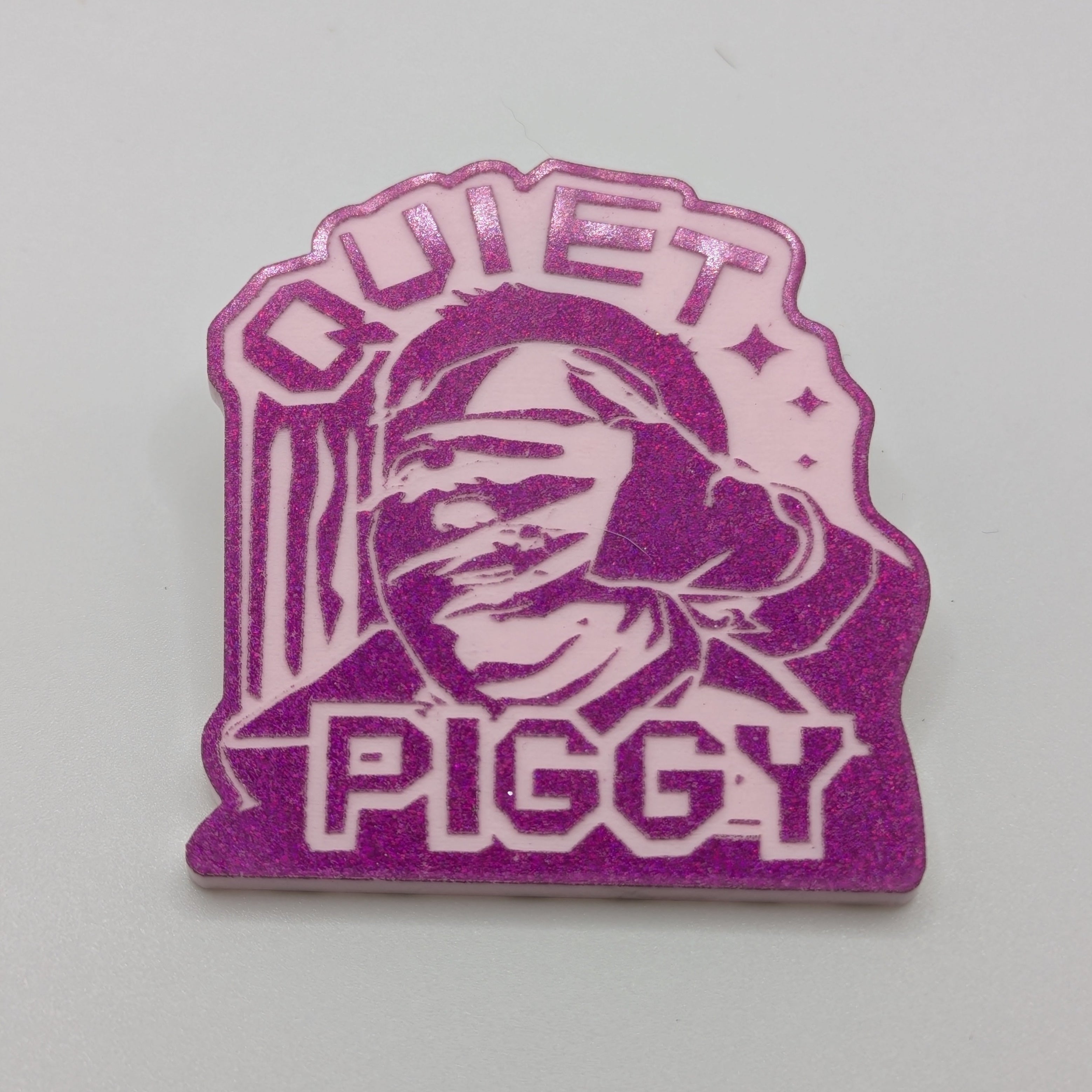 Big Purple Studio's Quiet Piggy Earrings and Pins - Smitten Kitten Variant